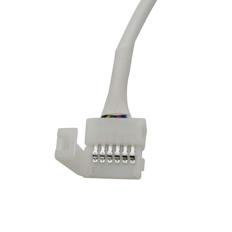 12mm 6 pin Strip To Controller Solderless Easy LED Connector with 13cm Cable for RGB+CCT LED Strip 12mm 6 pin Strip To Controller Solderless Easy LED Connector with 13cm Cable for RGB+CCT LED Strip